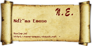 Néma Emese névjegykártya